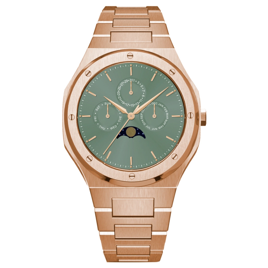 VDEAR - 2020 Fashion luxury simple design custom printed logo 5 atm waterproofing wrist watch japan quartz chronograph watch others 1