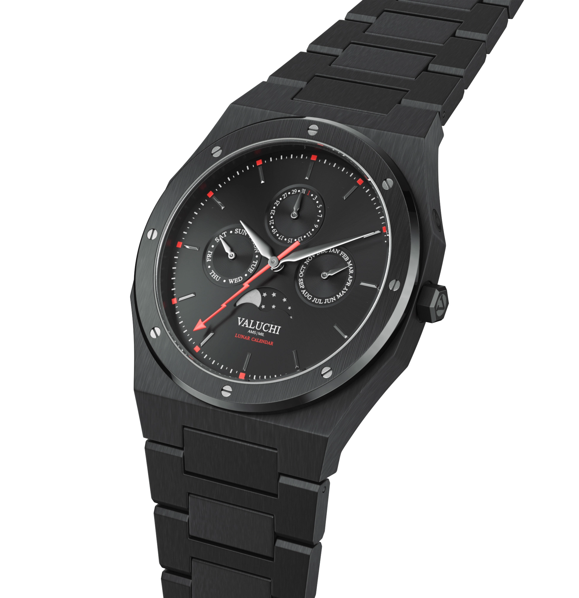 VDEAR - Högkvalitativ vattentät rostfri stålklocka med 316L kvartsurverk, kronograf, tillverkad i Kina 1