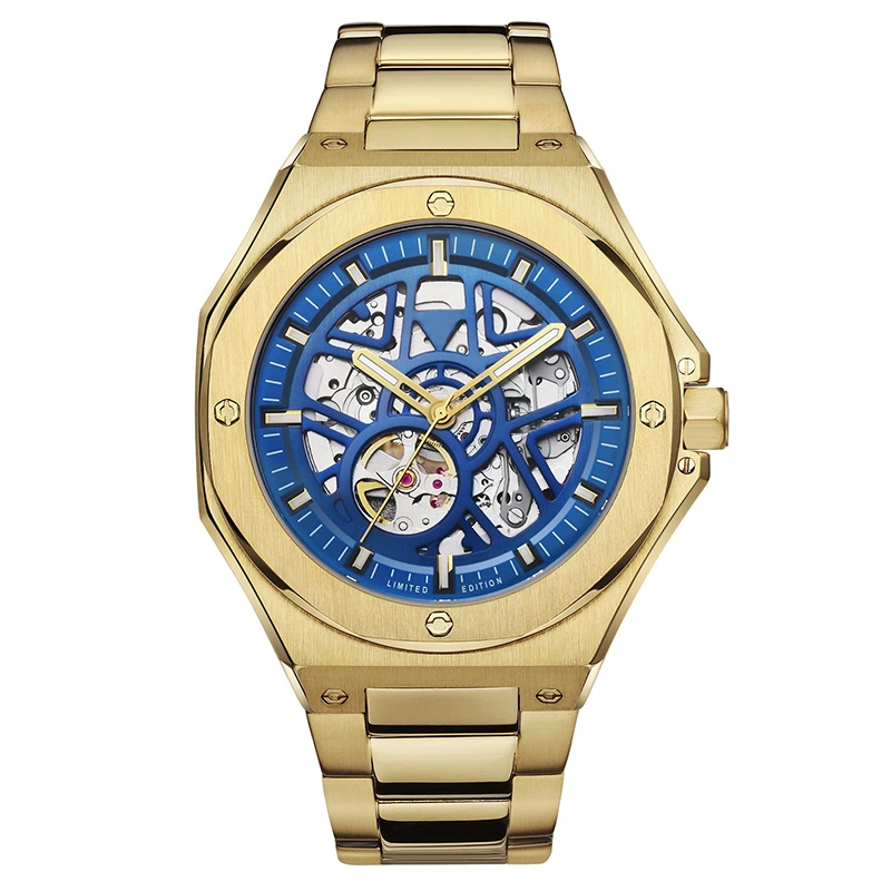 VDEAR  Skeleton Automatic Mechanical Mens Wrist Watch Luminous Pointers Luxury Watches 1