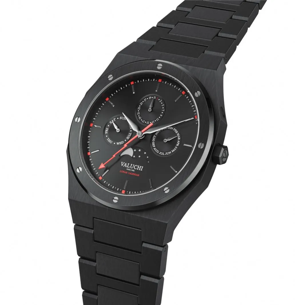 VDEAR - High Quality Stainless Steel 316L Quartz Movement Chronograph Moon Phased Square Watch Oem others 1