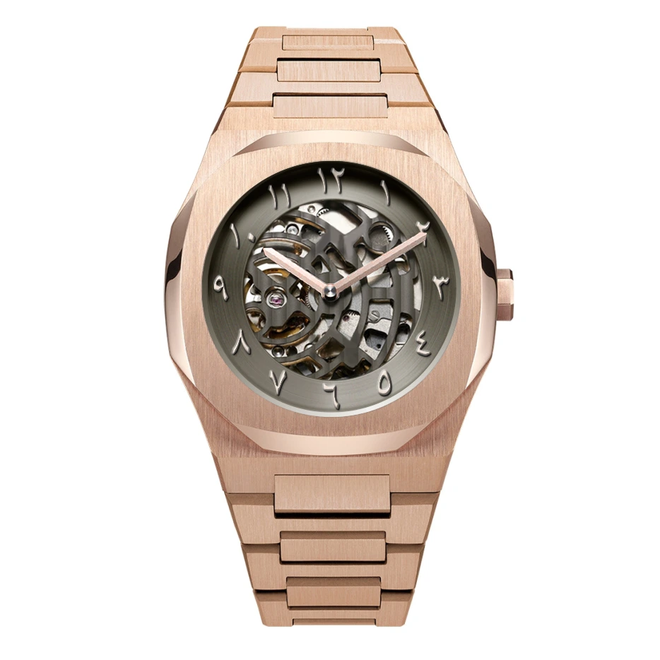 VDEAR - Custom Name Stainless Steel Case back Arabic Numerals Watches Luxury Mechanical Diver Watches For Men Automatic Watch For Men 1