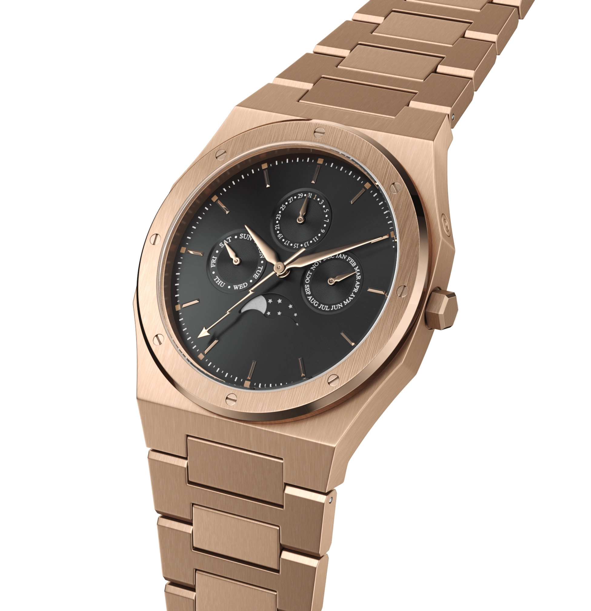 VDEAR - Orologio da uomo con cronografo giapponese Sr626sw, con movimento giapponese, resistente all'acqua fino a 3 atm, in acciaio inossidabile 316L, con logo e altri marchi famosi 1