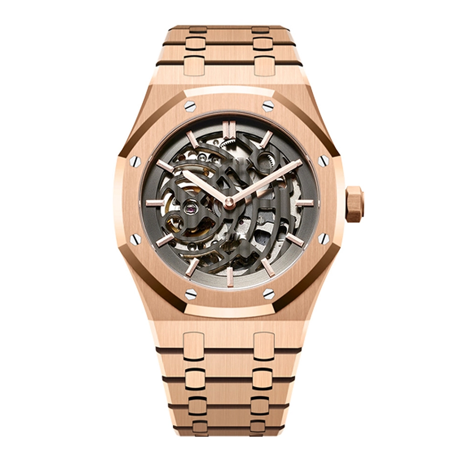 VDEAR - Oem Private Label Custom Solid Stainless Steel Strap 5Atm Waterproof Skeleton Men'S Watches Automatic Mechanical Luxury Brand Automatic Watch For Men 1