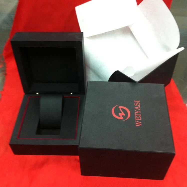 VDEAR - Heavy single watch display box low cost gift package wooden watch box in black Watch Box 1