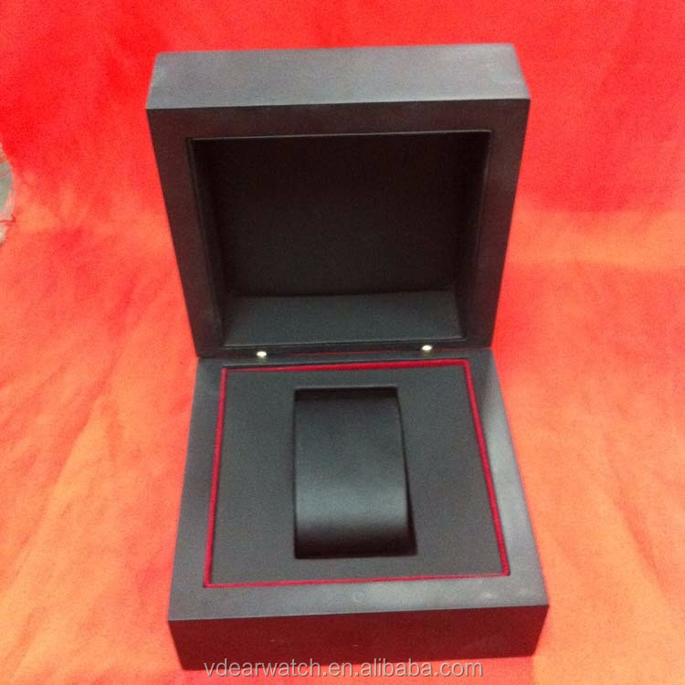 VDEAR - Heavy single watch display box low cost gift package wooden watch box in black Watch Box 13