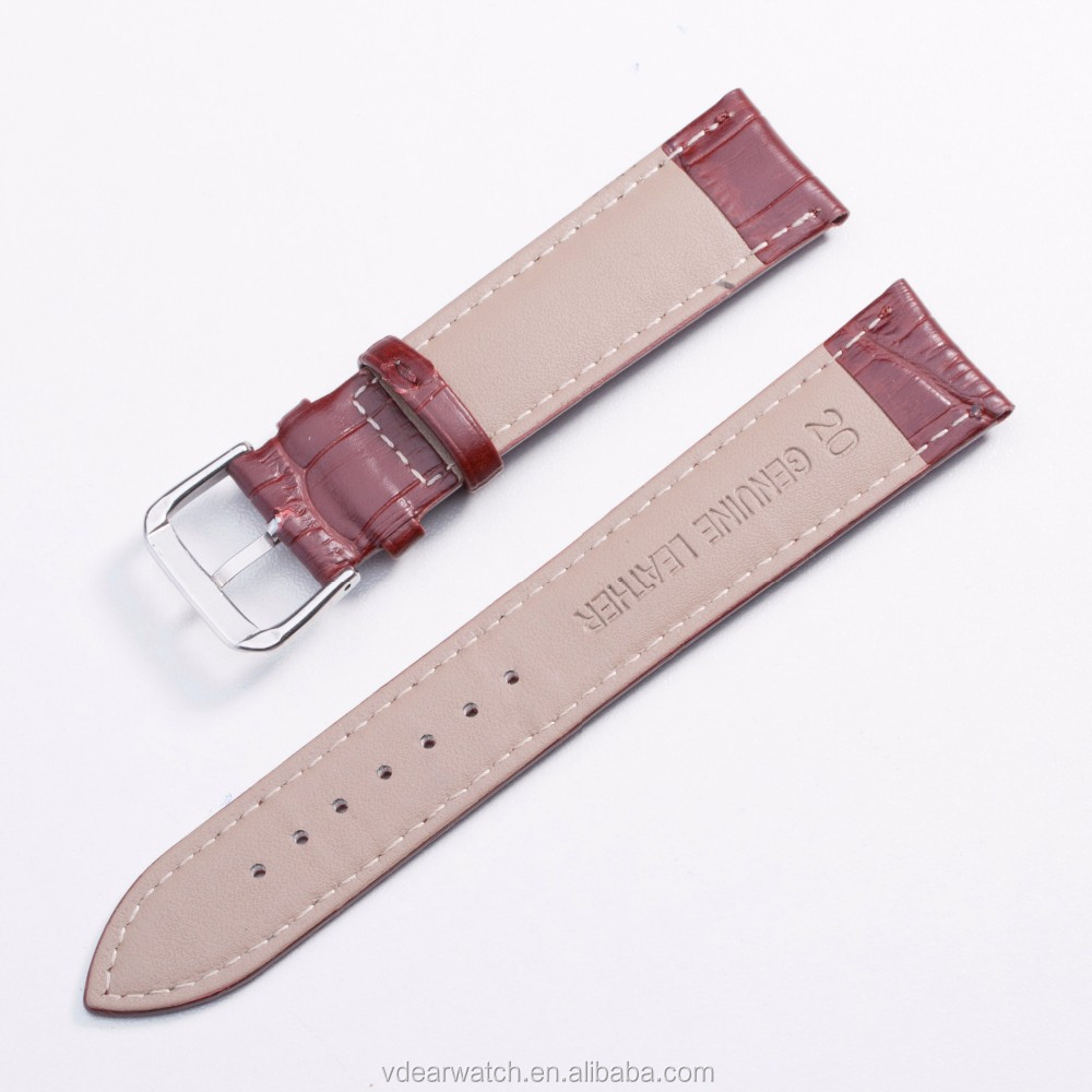 VDEAR - Multi colors calf skin alligator crocodile leather watch straps with quick release strap Leather Band 15