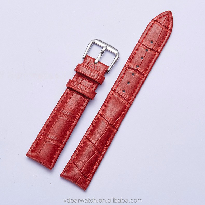 VDEAR - Multi colors calf skin alligator crocodile leather watch straps with quick release strap Leather Band 13