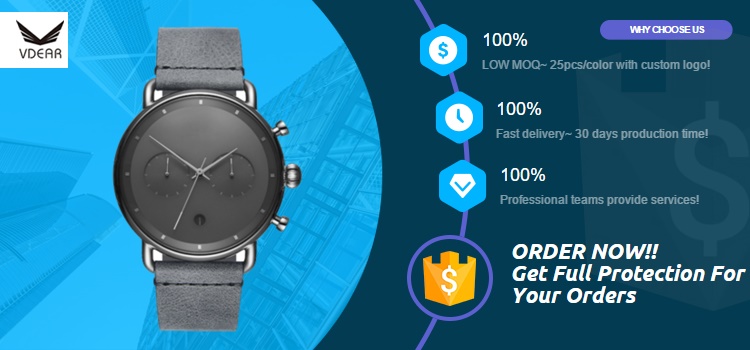 VDEAR - LOW moq leather japan movt quartz watch stainless steel bezel vdear custom logo watch others 8