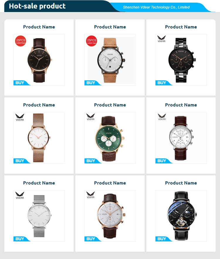 VDEAR - VDEAR low moq luxury japan quartz movement custom logo watches men wrist others 16