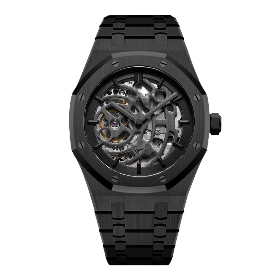 VDEAR - All Black Acero Inoxidable Men Stainless Steel Watch Case Automatic Wristwatches Men Manufactureres Mechanical Watch For Men 50MOQ Custom Watch 1