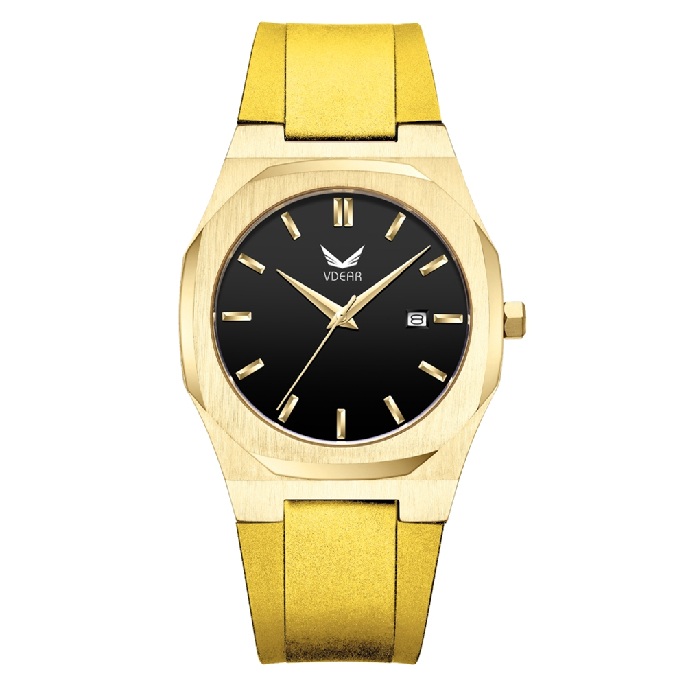 VDEAR - Reloj de cuarzo japonés con movimiento impermeable y estampado personalizado. Precios: acero inoxidable, fondo de caja, para mujer. 1