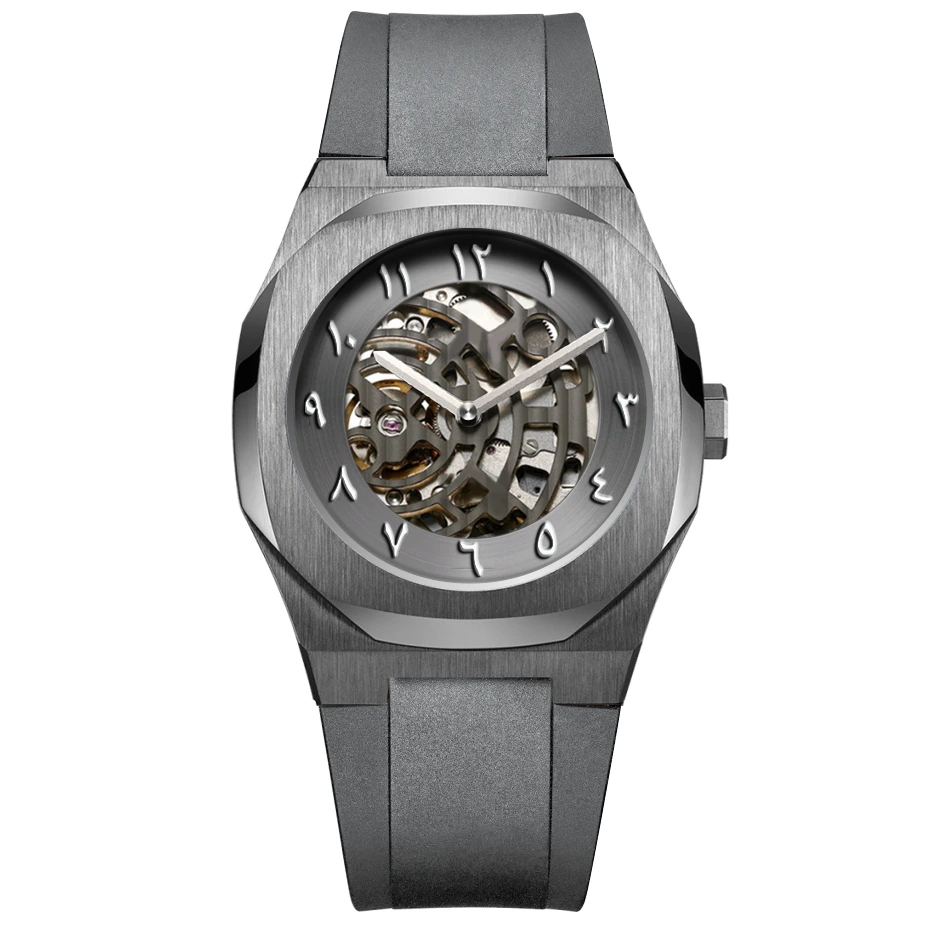 VDEAR - 2021 Klassieke Minimalistische Creëer Je Eigen Arabische Horloge Goedkoop Mechanisch Horloge Roestvrij Staal Voor Heren en anderen 1