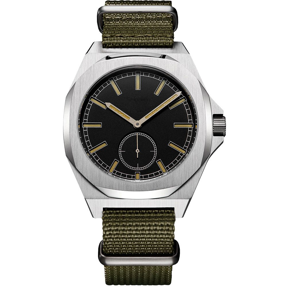 VDEAR - Green Nylon band Japan quartz movt mens luxury minimalist hand watch from china Stainless Steel Style 10