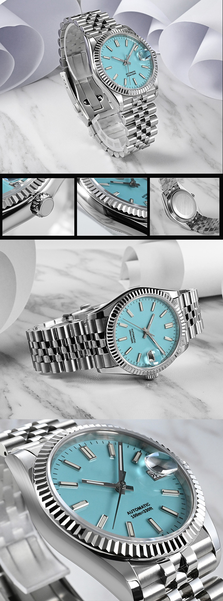 Vdear Diving 10atm Waterproof Watch Mechanical Automatic Watches Customizable Oem Professional Wrist Watch 11