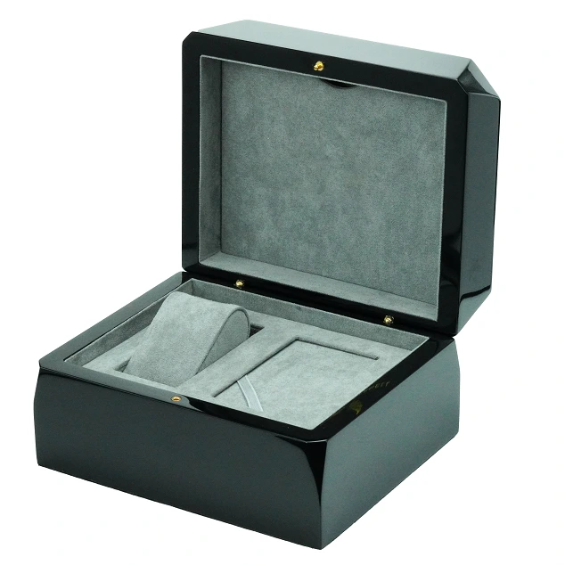 VDEAR Piano Paint Wrist Watch Display Box Case With Velvet Pillow High Quality Luxury Wooden Watch Storage Box 1