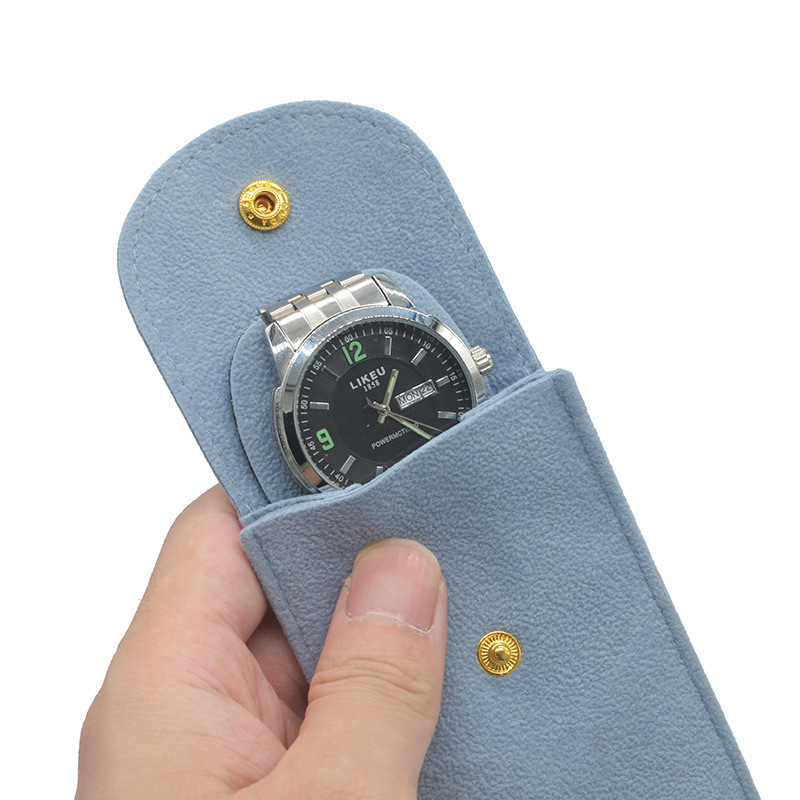 VDEAR High Quality Flip with button suede velvet accessory watch bag 14