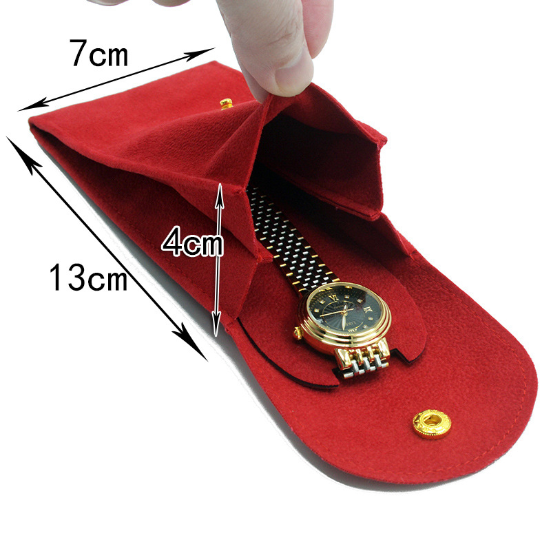 VDEAR High Quality Flip with button suede velvet accessory watch bag 9
