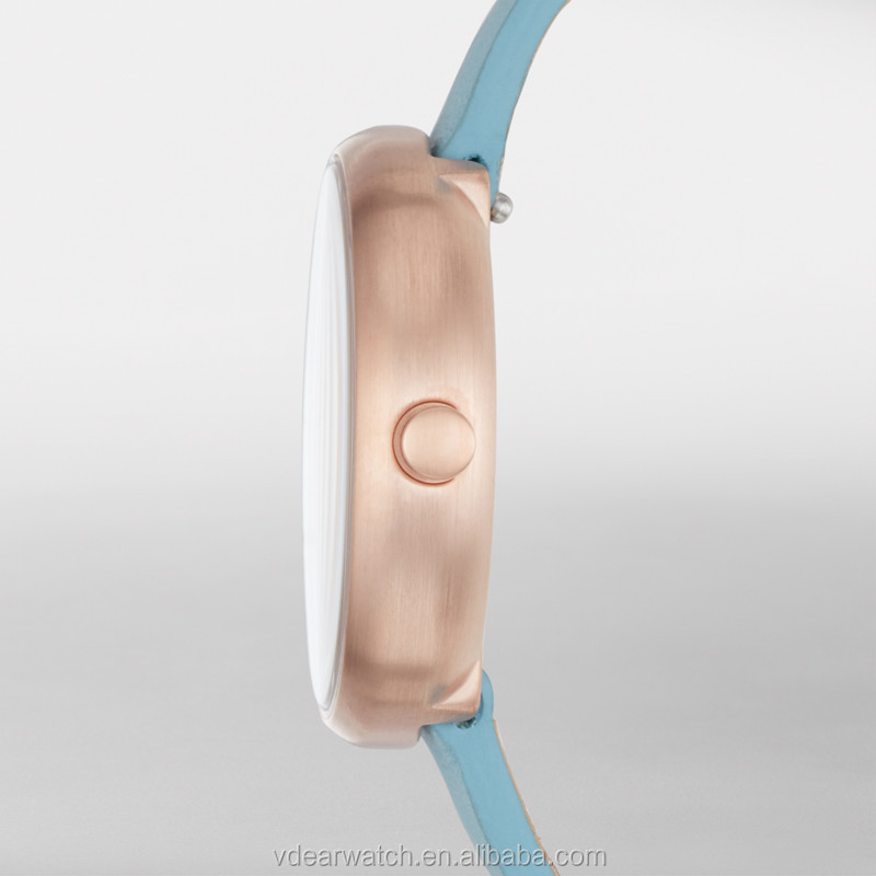 VDEAR -low moq fashion quartz watch Stainless steel chain custom your own brand design watch 19