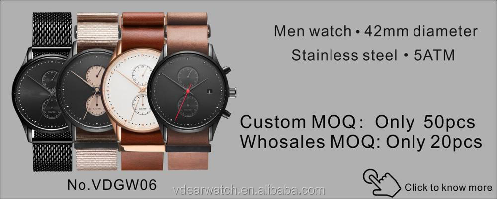 Best seller classic watch men my brand name logo custom printed watch with black mesh strap