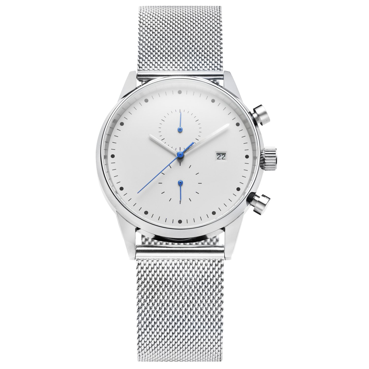 فيدير - ساعة كرونوغراف رجالية، الأكثر مبيعًا، فاخرة، مقاومة للماء، مصنوعة من الفولاذ المقاوم للصدأ، لون أسود 14