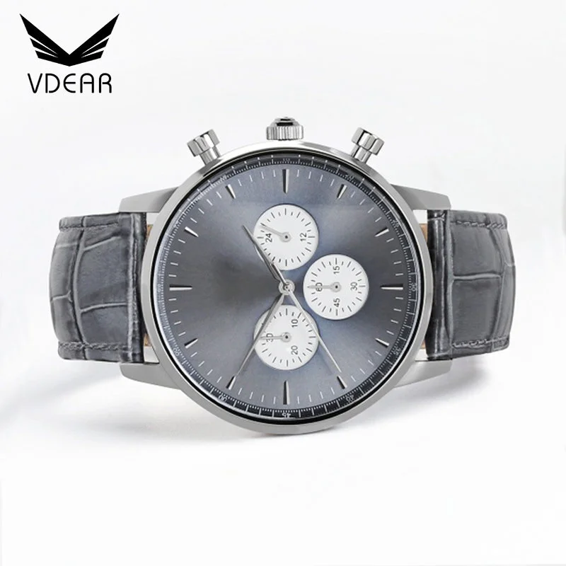 VDEAR - Begränsad upplaga av högkvalitativt safirglasklocka kronograf herrklocka eget märke 2018 kronografklocka 1