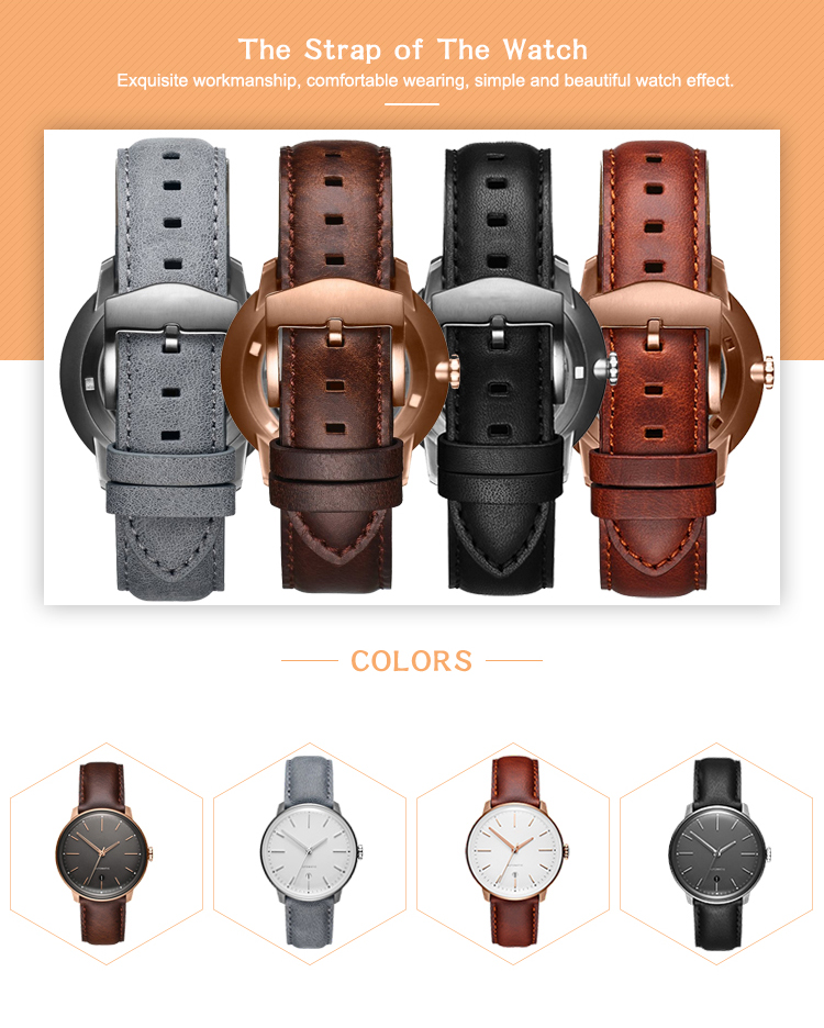 VDEAR - Dome Glass Best Luxury Leather Strap Minimalist Automatic Men Watch Automatic Watch For Men 14