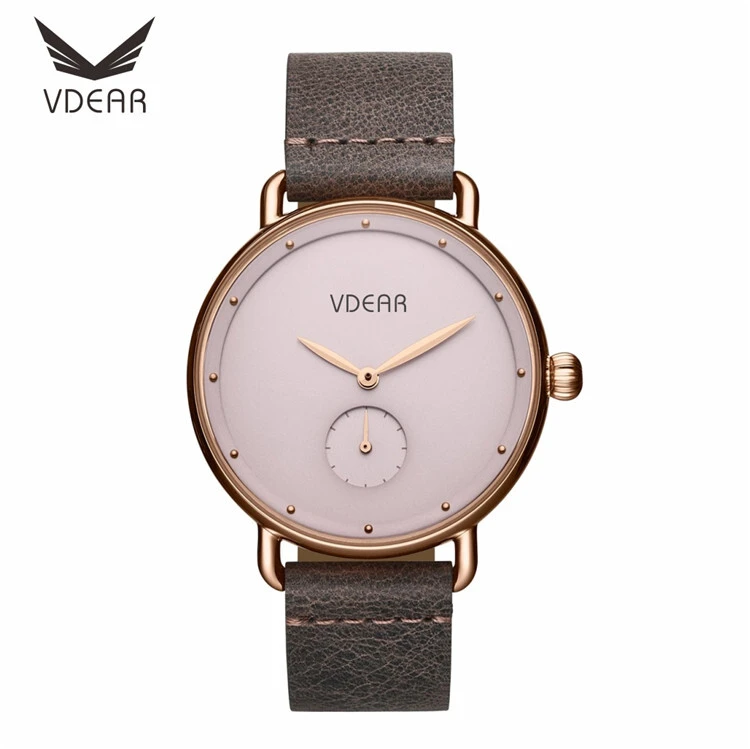 VDEAR - Women luxury stainless steel back water resistant 30m minimalist wrist watch oem luxury 2019 Lady Quartz Watch 1