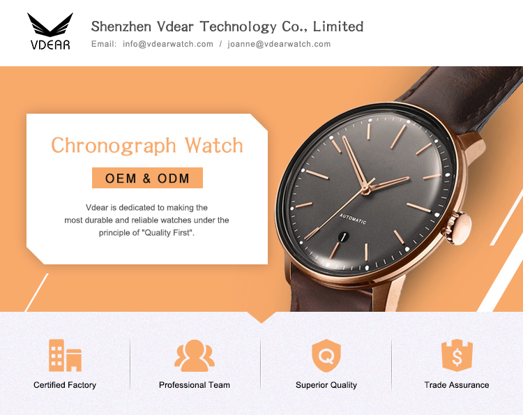 VDEAR - Dome Glass Best Luxury Leather Strap Minimalist Automatic Men Watch Automatic Watch For Men 8
