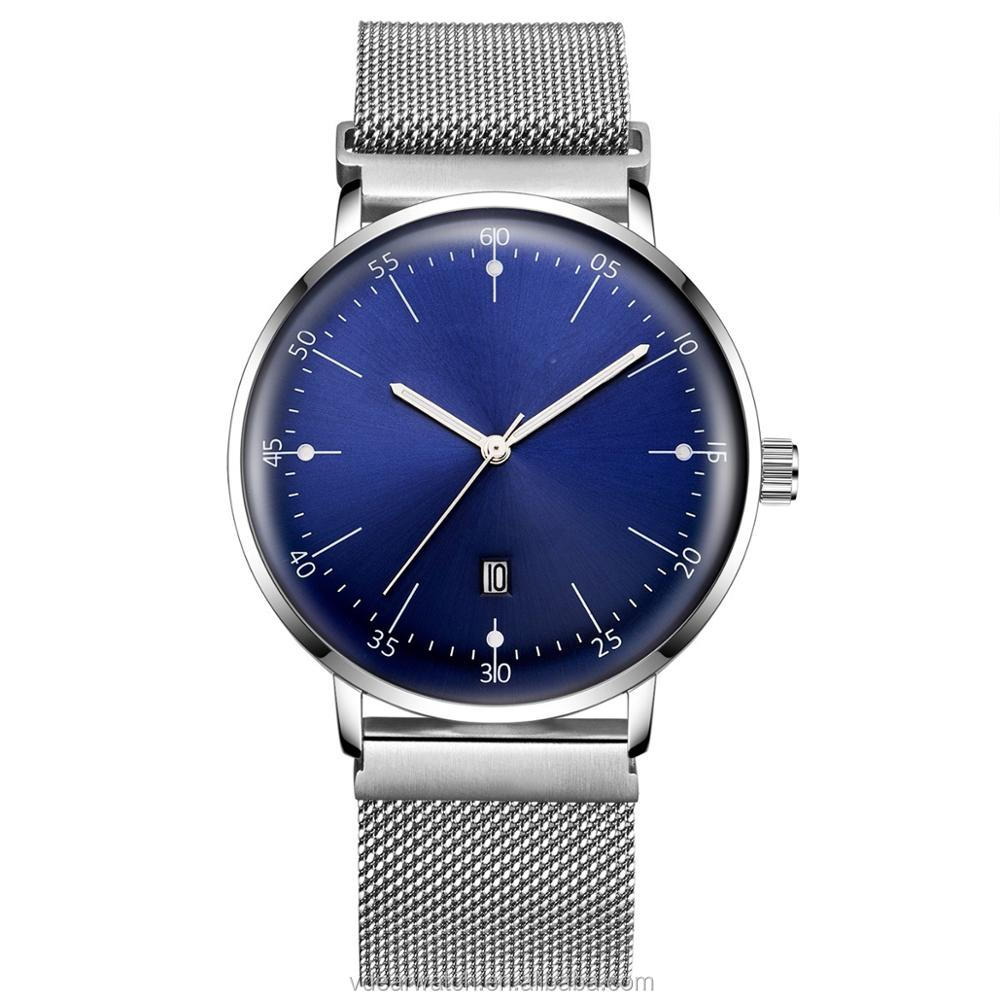 VDEAR - Customisable high quality stainless steel no logo watches fashion watches men with blue dial others 15
