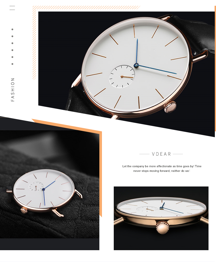 VDEAR - Orologi da uomo meccanici giapponesi impermeabili con design unico e di lusso, in acciaio inossidabile 12