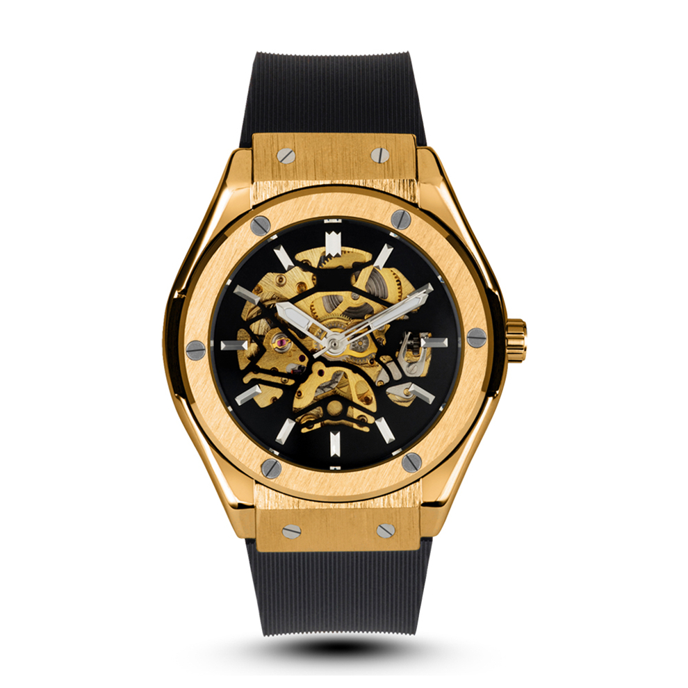 VDEAR - OEM 3ATM water proof mens gold watch luxury small moq custom mechanical watch men wristwatches others 1