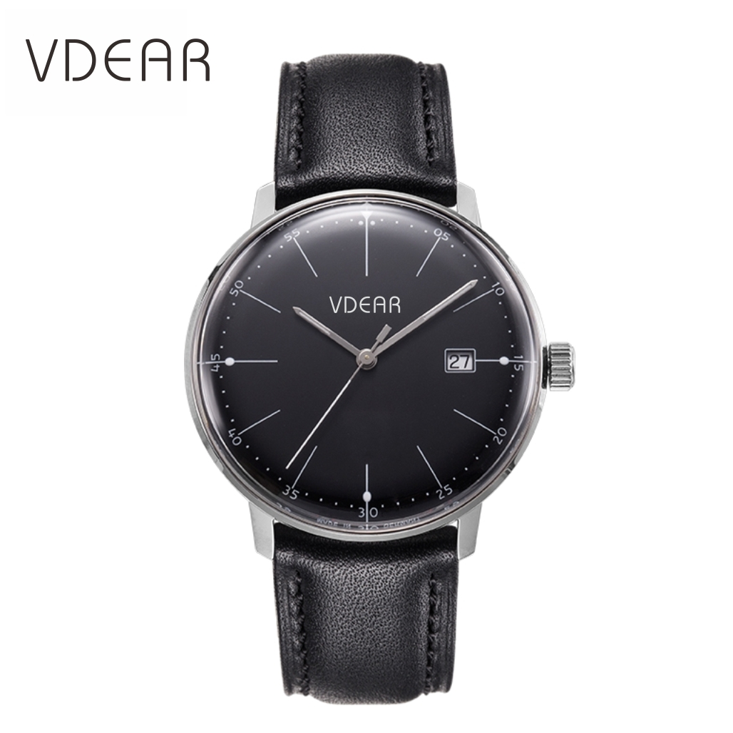 VDEAR - 2020 popular domed crystal glass fashion oem custom watch men luxury wrist brand Stainless Steel Style 1