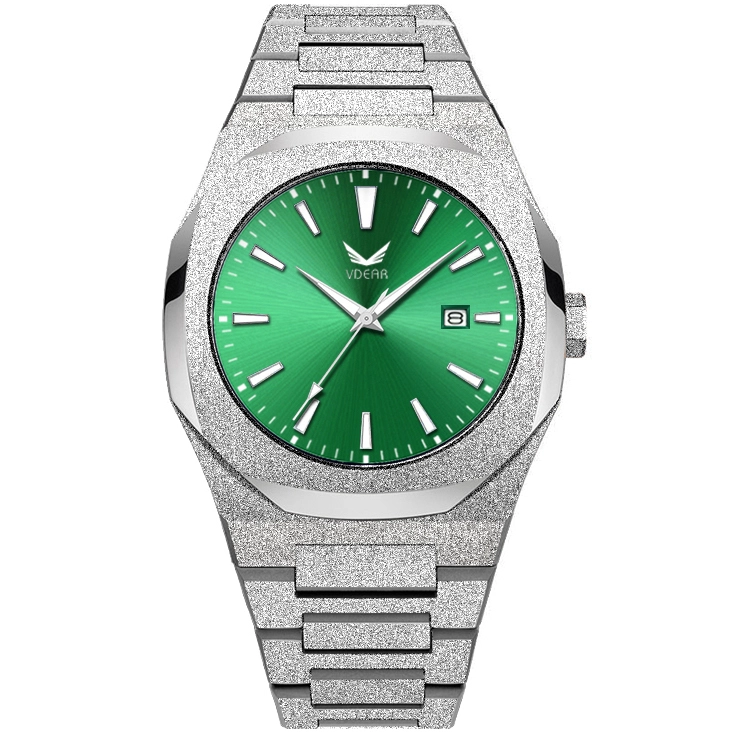 VDEAR - Luxury Forest Effect Customizable Logo Custom Logo Men Wrist Watch Relogio For Men Brand Stainless Steel Style 1