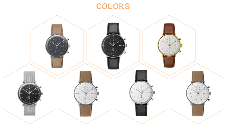 Dome Chronograph Quartz Fashion Stainless Steel Mens Wrist Watches