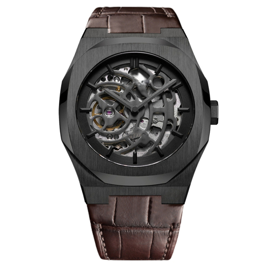 VDEAR - Modische OEM-Herrenuhr mit wasserdichtem Automatikwerk aus Edelstahl, individuell anpassbare Edelstahl-Automatikuhr und andere 1