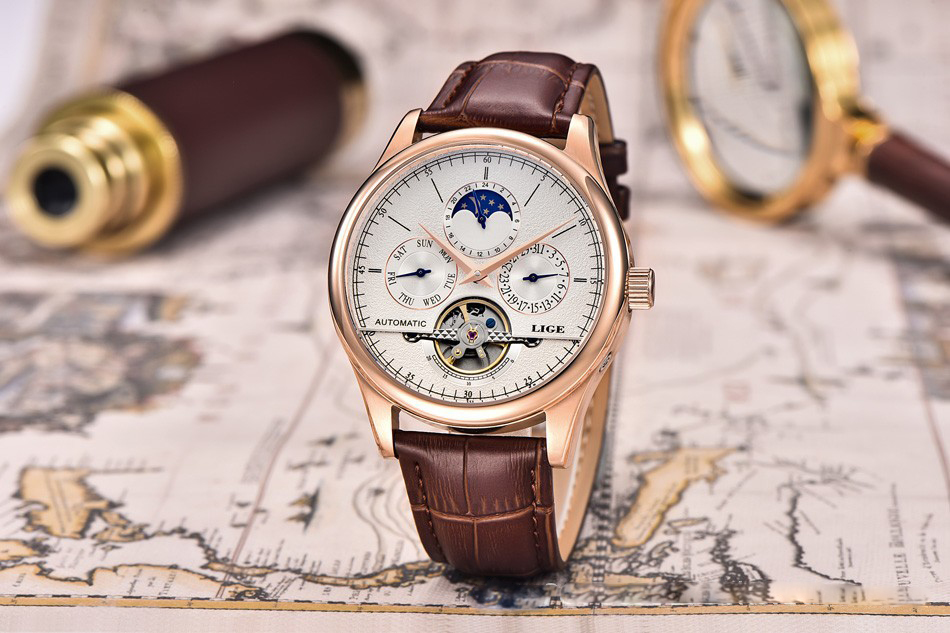 VDEAR - 2020 Newest unique date day luxury stainless steel automatic chronograph watches men wrist Automatic Watch For Men 20