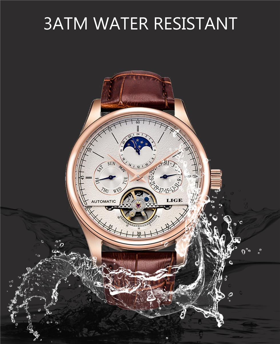 VDEAR - 2020 Newest unique date day luxury stainless steel automatic chronograph watches men wrist Automatic Watch For Men 16