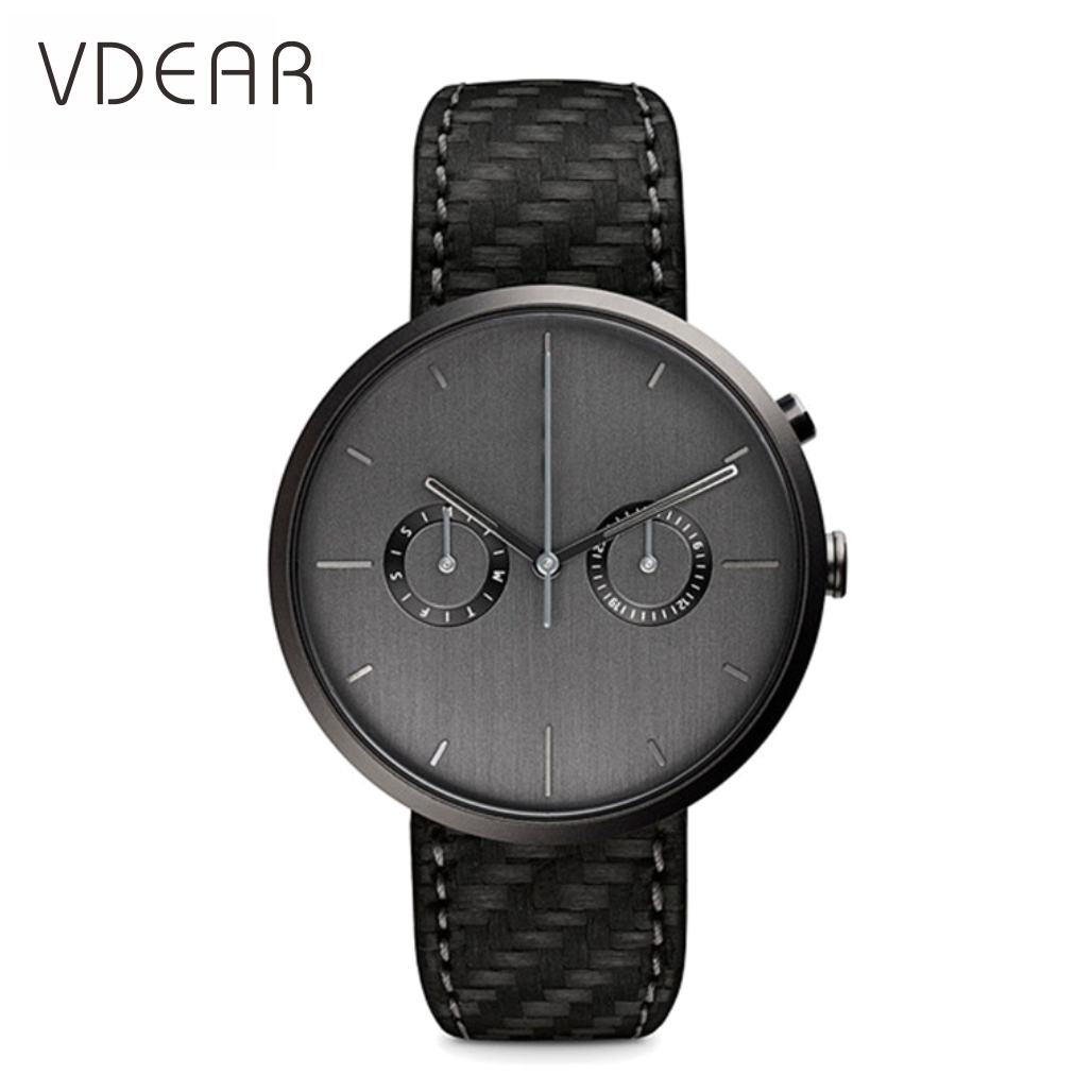 VDEAR - carbon fiber chronograph private label watches men wrist luxury custom logo Chronograph Watch 1