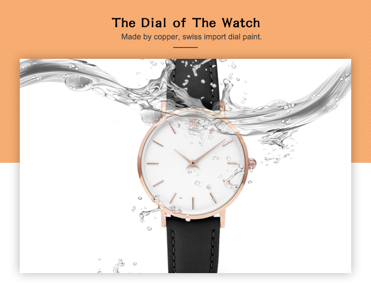 VDEAR - Custom Logo Leather Strap Stainless Steel Watches Women Wrist Luxury Watch Lady Quartz Watch 8