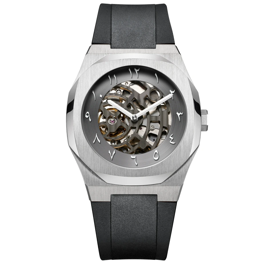 VDEAR - Brand Your Own Stainless Steel Caseback Arabic Dial Watch Excel 24 Hour Dial Quartz Watch Japan OEM 50MOQ Custom Watch 1