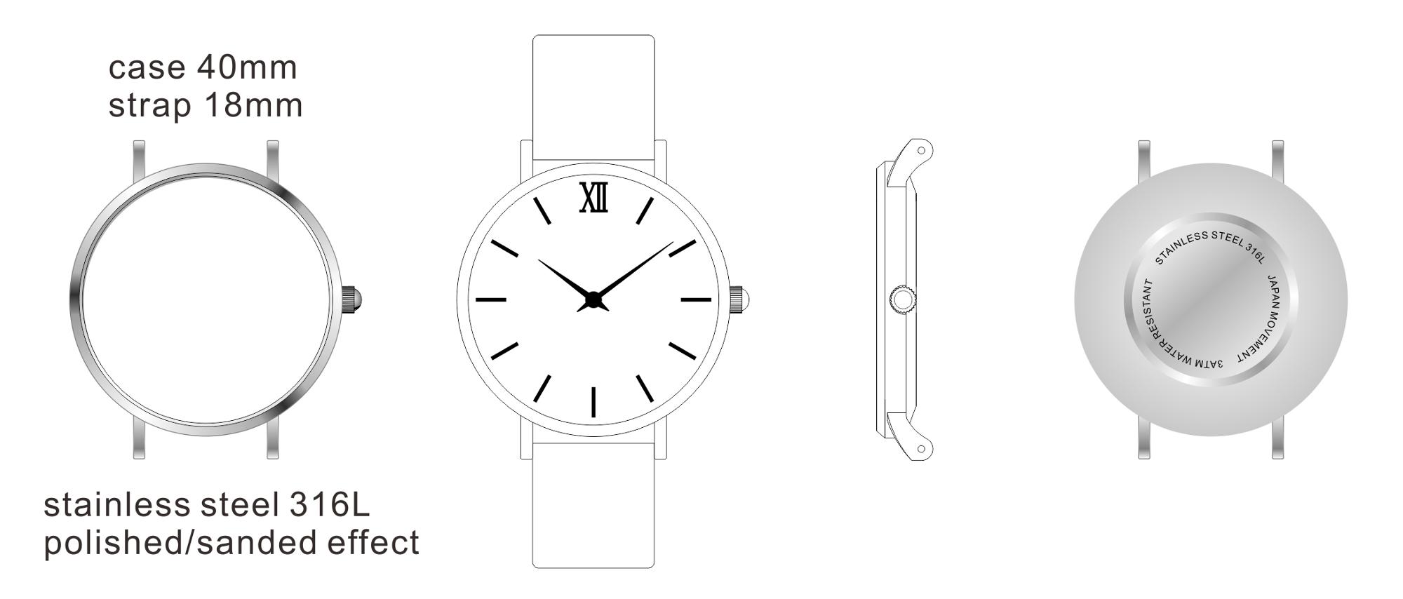 VDEAR - Best selling stainless steel back 3atm water resistant minimalist women watch Lady Quartz Watch 12