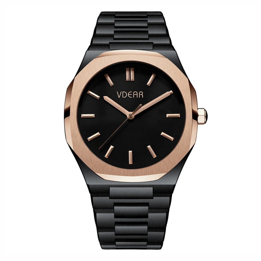 VDEAR - Custom Logo Luxury Stainless Steel Caseback 1 Atm Water Resistant Mens Quartz Sapphire Watch others 1