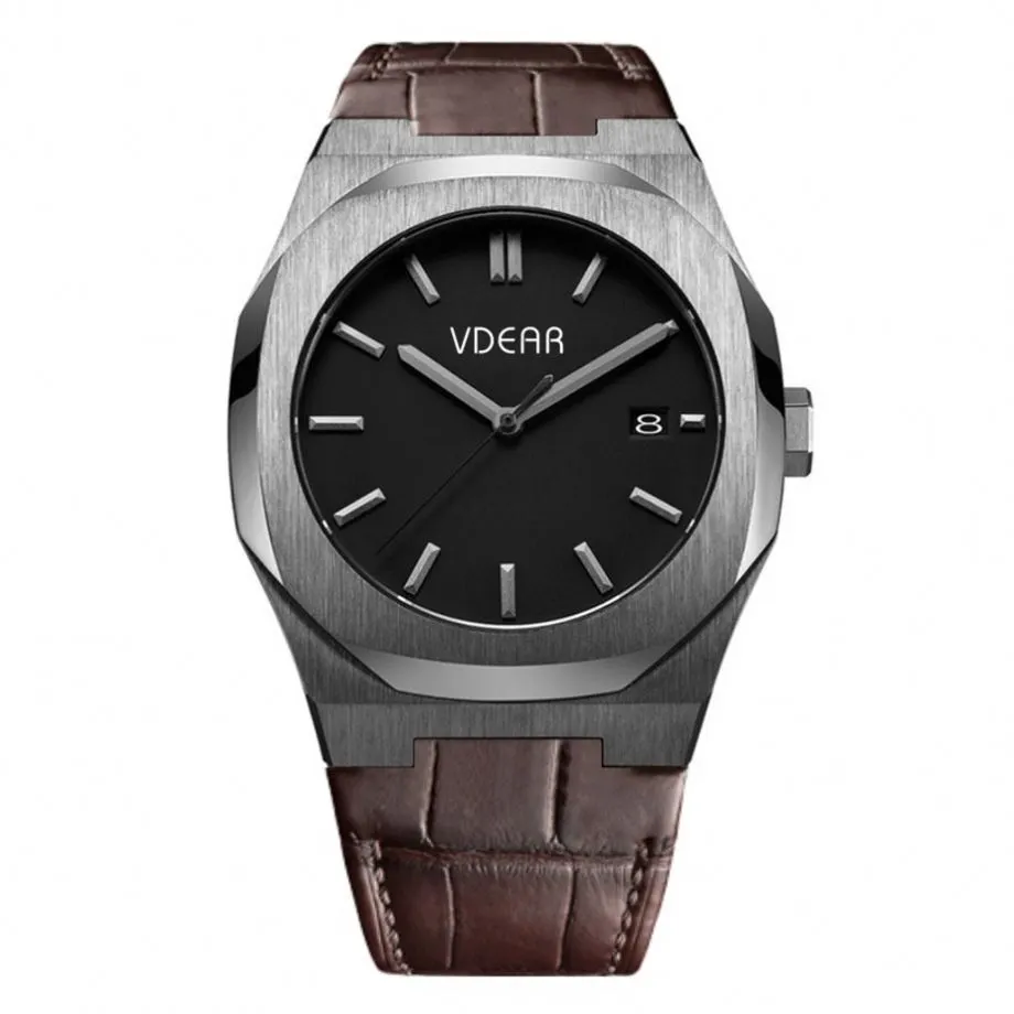 VDEAR - Top Quality Stainless Steel Back Own Brand Custom Japan Movt Watch Men Simple others 1