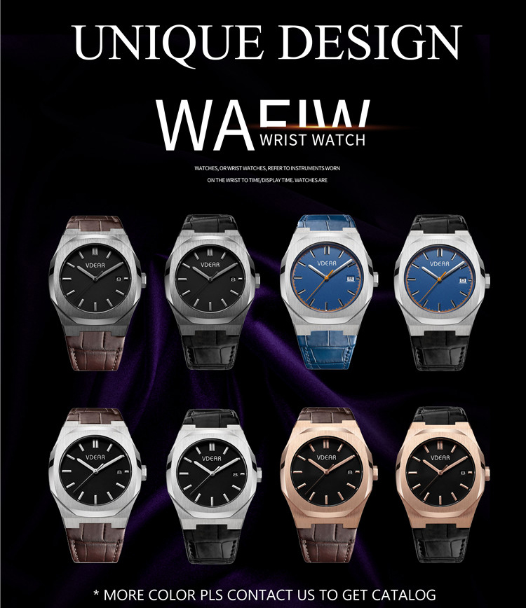 VDEAR - Top Quality Stainless Steel Back Own Brand Custom Japan Movt Watch Men Simple others 26
