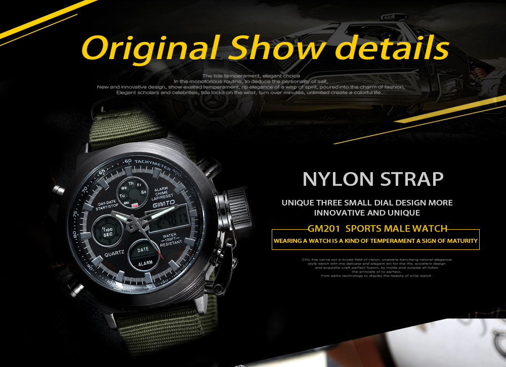 VDEAR - Multifunction timepiece leather brands sports wrist watches cool watches men with alarm others 8