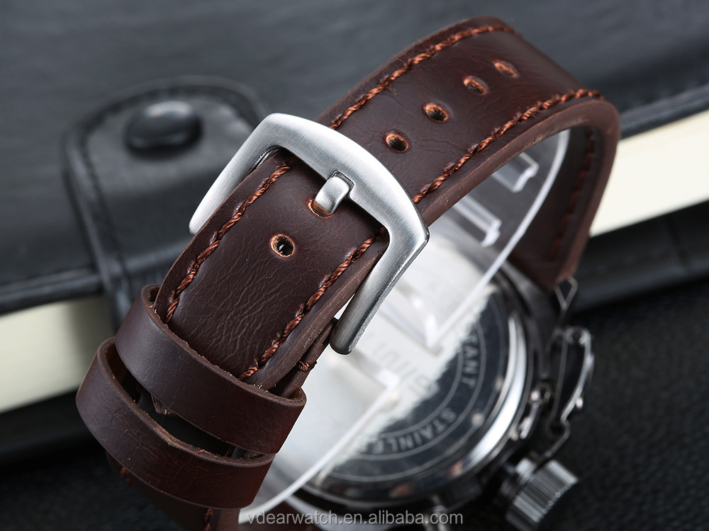 VDEAR - Multifunction timepiece leather brands sports wrist watches cool watches men with alarm others 18