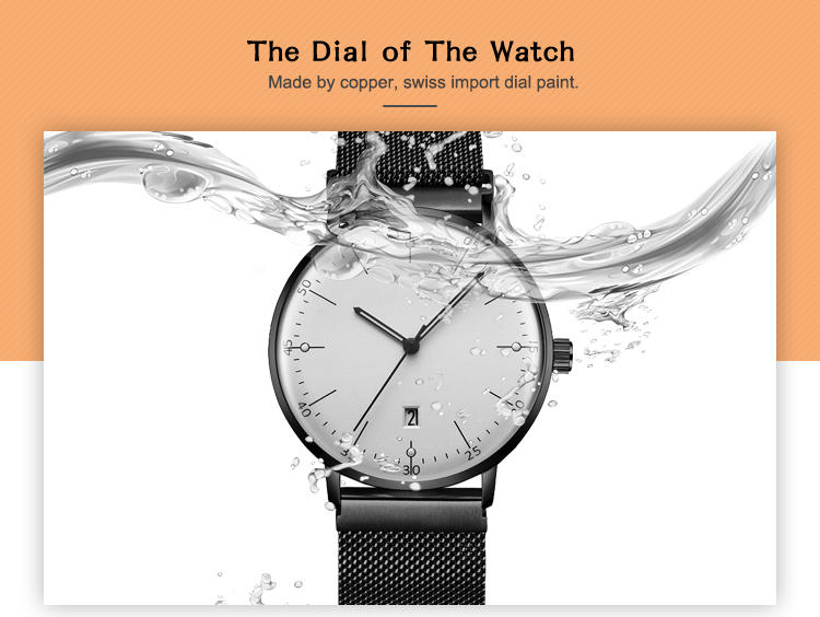 VDEAR - Uniek horloge met gebogen glas, Miyota Japan quartz uurwerk, blanco wijzerplaat, eeuwigdurende kalender, enz. 8