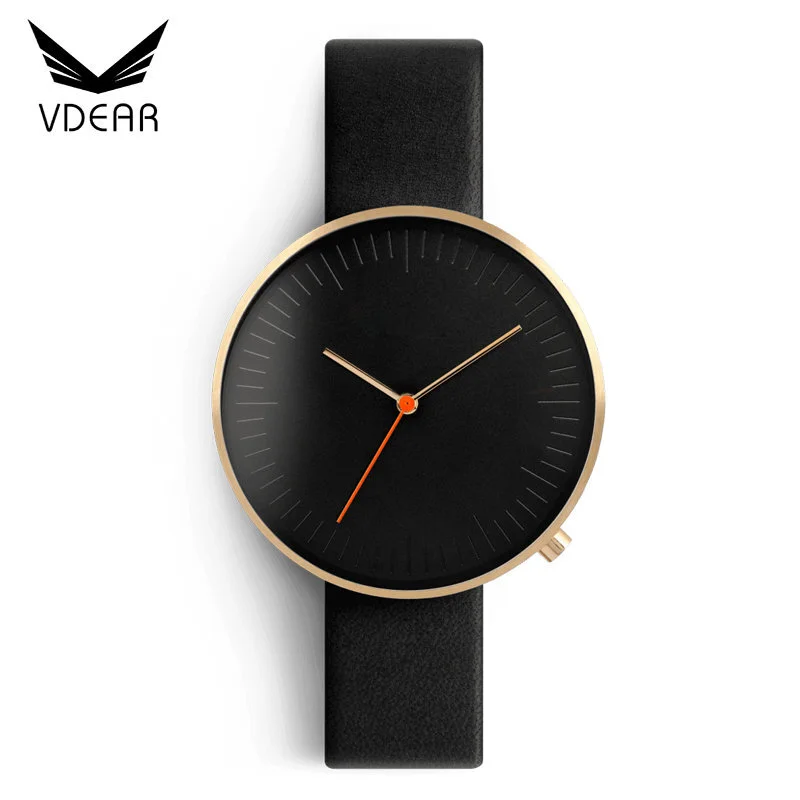 VDEAR - 5ATM water resistant montre oem black mesh strap minimalist wrist watches for men others 1
