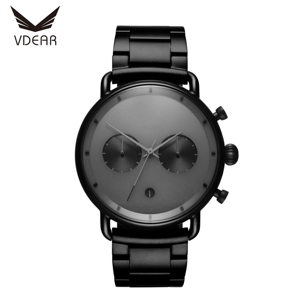 VDEAR - Best Selling Water Resistant Watch Strap Stainless Steel Luxury Custom Logo Chronograph Watch others 1
