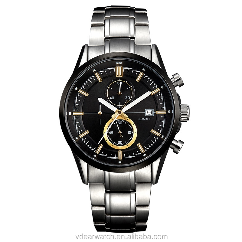 VDEAR - Buy watches online best selling two eyes oem unbranded mens chronograph watches with metal chain others 7